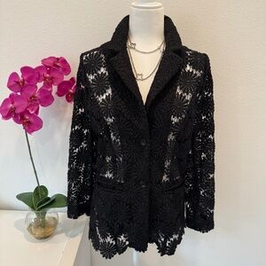 Berek Semisheer Daisy Lace Blazer Petite Medium